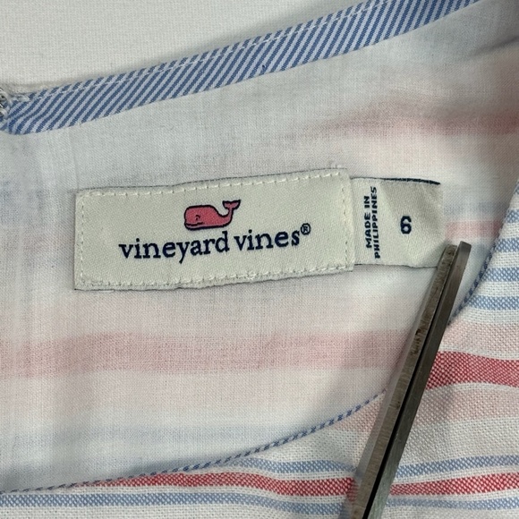 Vineyard Vines Sleeveless Jumpsuit Womens Size 6 Multi Color Stripe Tassel - Picture 3 of 12